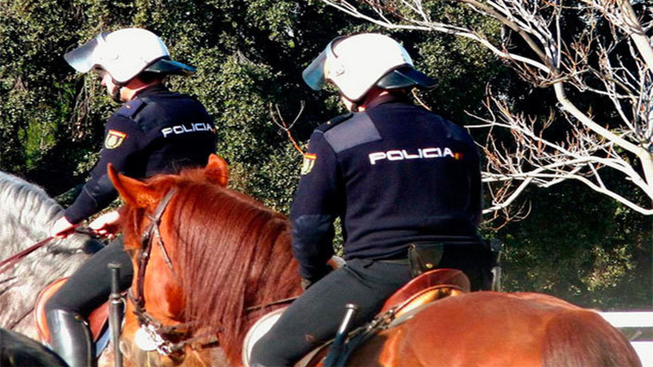 un-caballo-desbocado-de-la-polic-a-choca-contra-un-coche-en-madrid