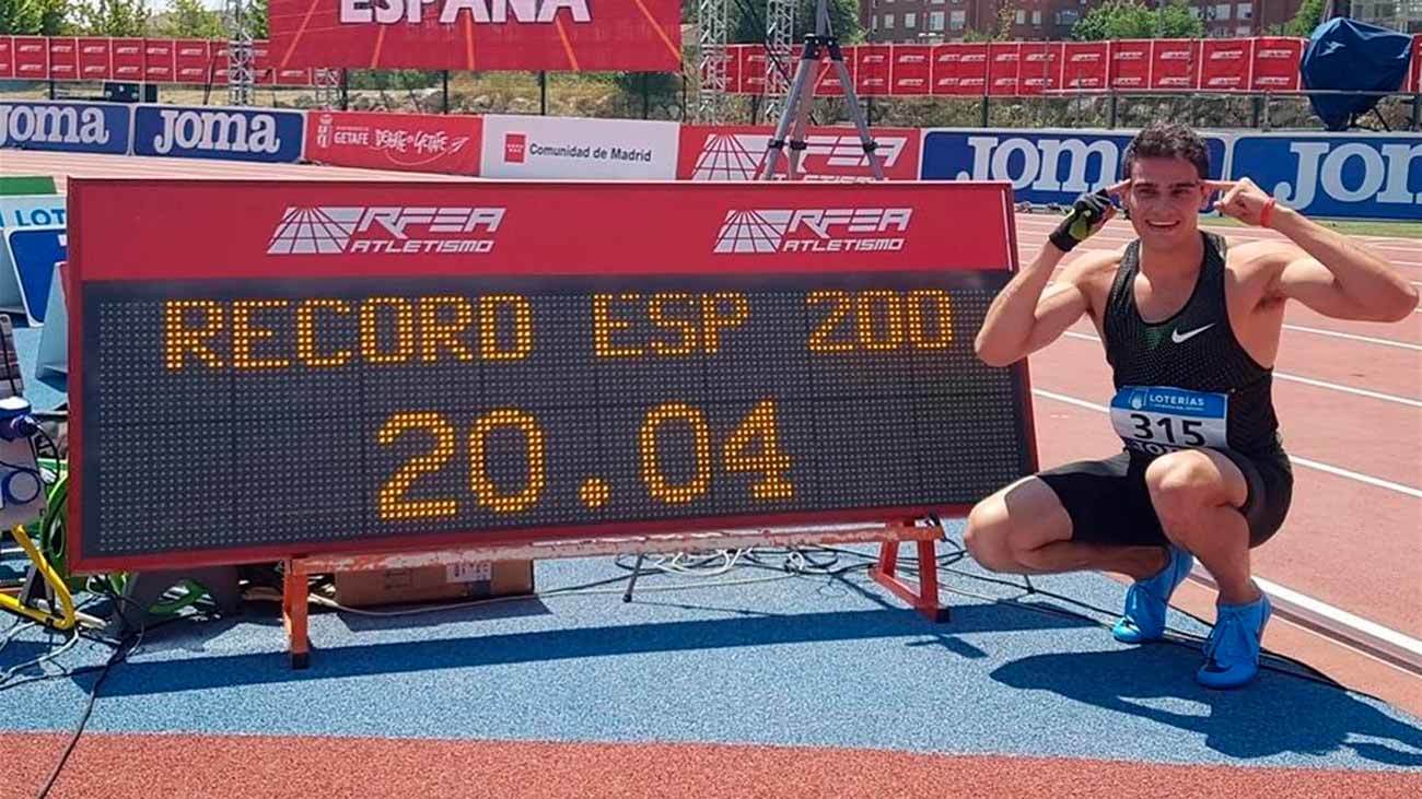 Bruno Hortelano, récord de España de 200 metros