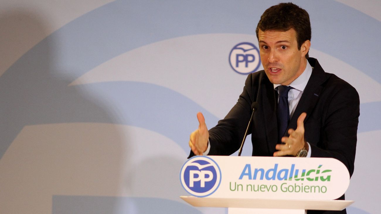 El líder del PP, Pablo Casado