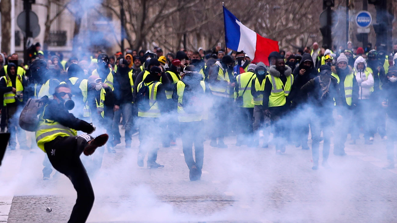 Protestas en Francia de los 'chalecos amarillos'.