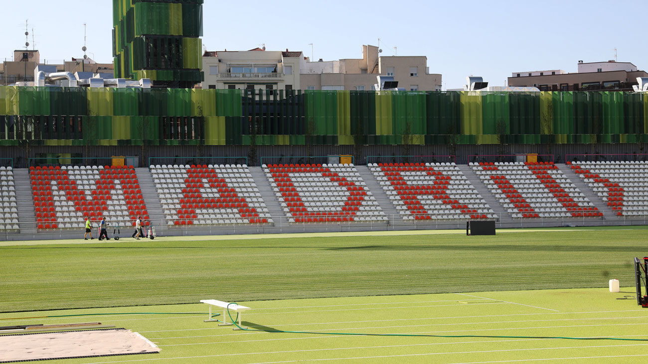 Imagen del renovado estadio de Vallehermoso en Madrid
