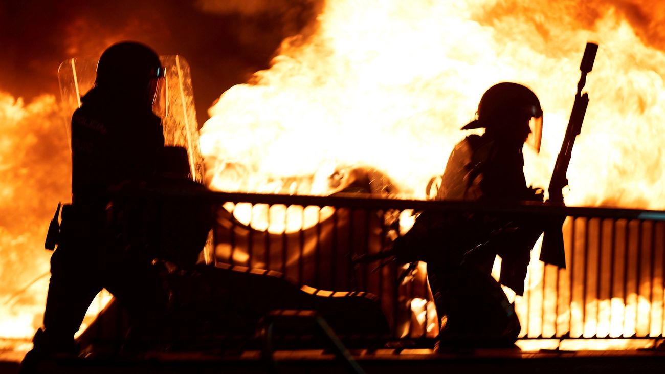 Bomberos actúan en Barcelona
