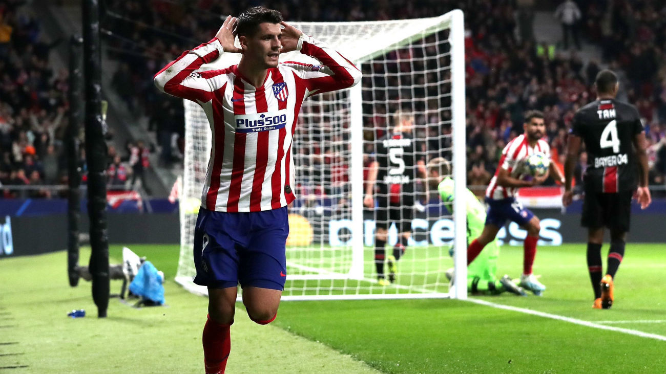 Morata ante el Bayer Leverkusen