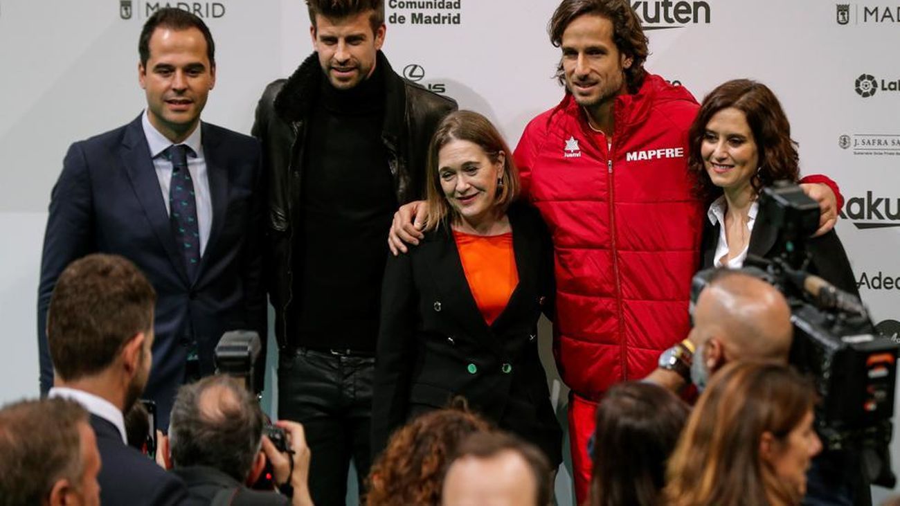 Piqué en la presentación de la Copa Davis