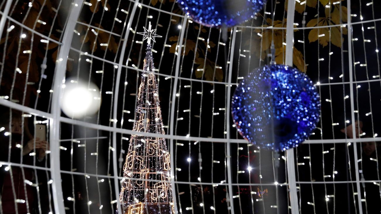 Luces de Navidad en el Real Jardín Botánico de Madrid