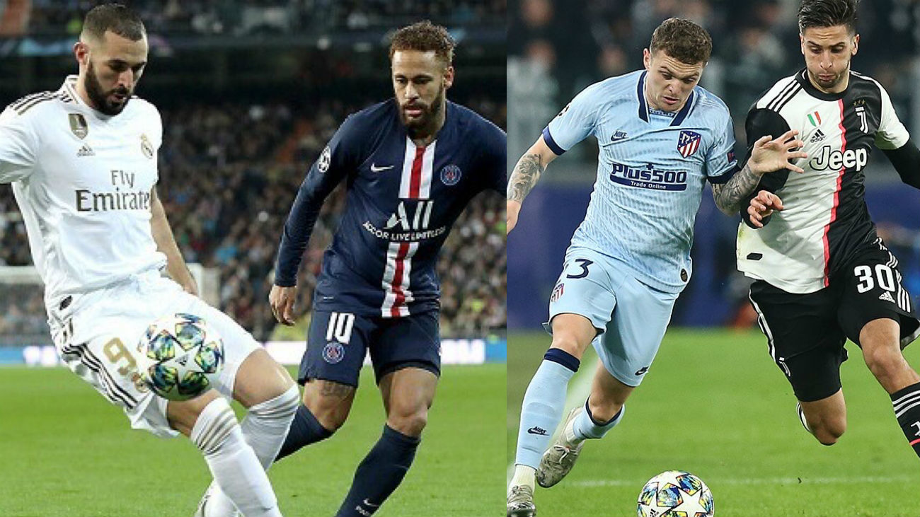 Real Madrid-PSG y Juventus-Atlético de Madrid