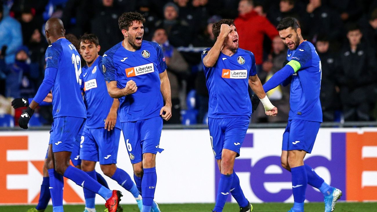El Getafe confirma el pleno español de clasificados también en la Europa League. El Getafe confirma el pleno español de clasificados también en la Europa League.