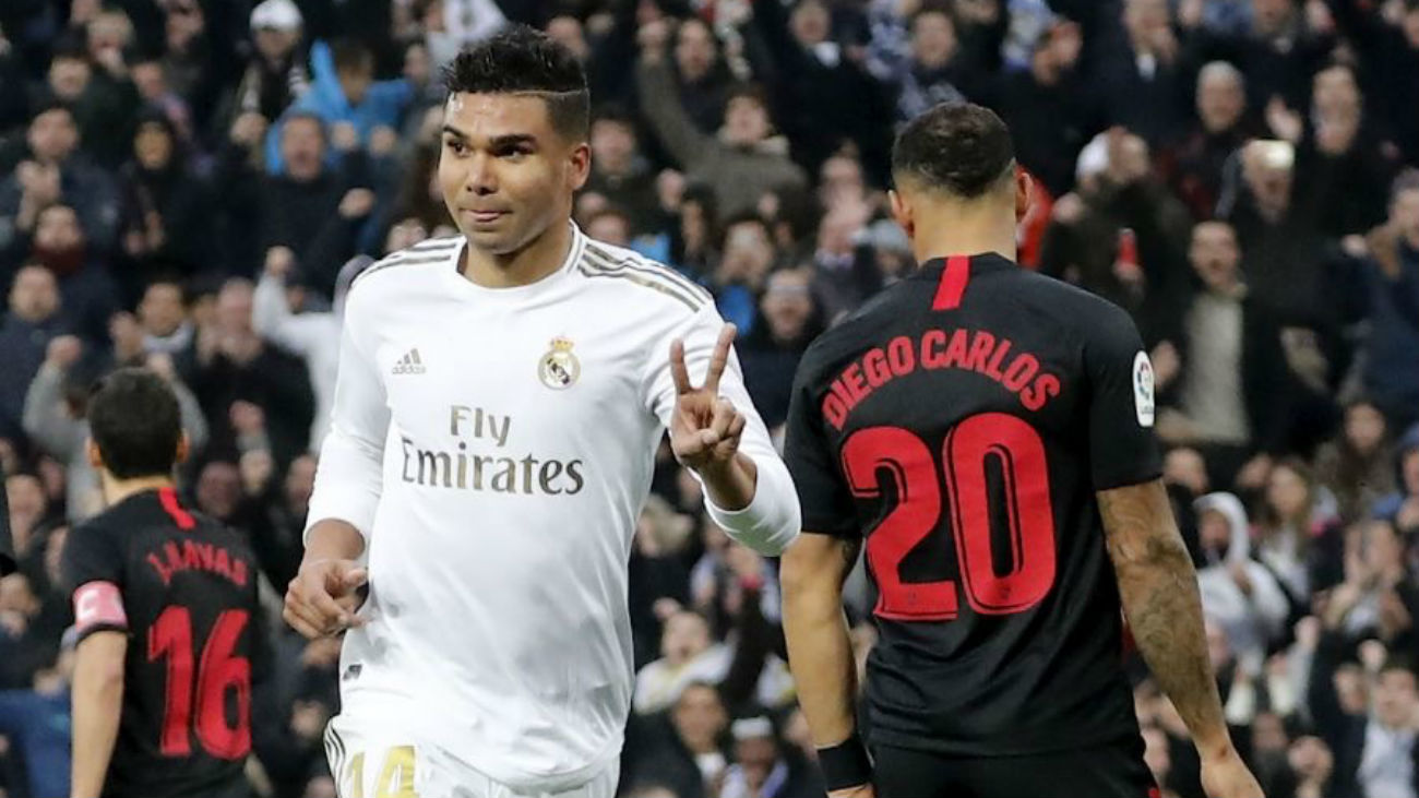 Casemiro, ante el Sevilla
