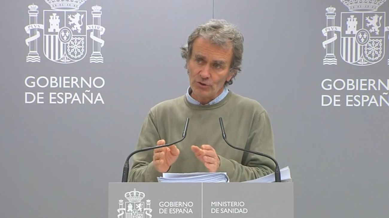 Fernando Simón en rueda de prensa en el Ministerio de Sanidad