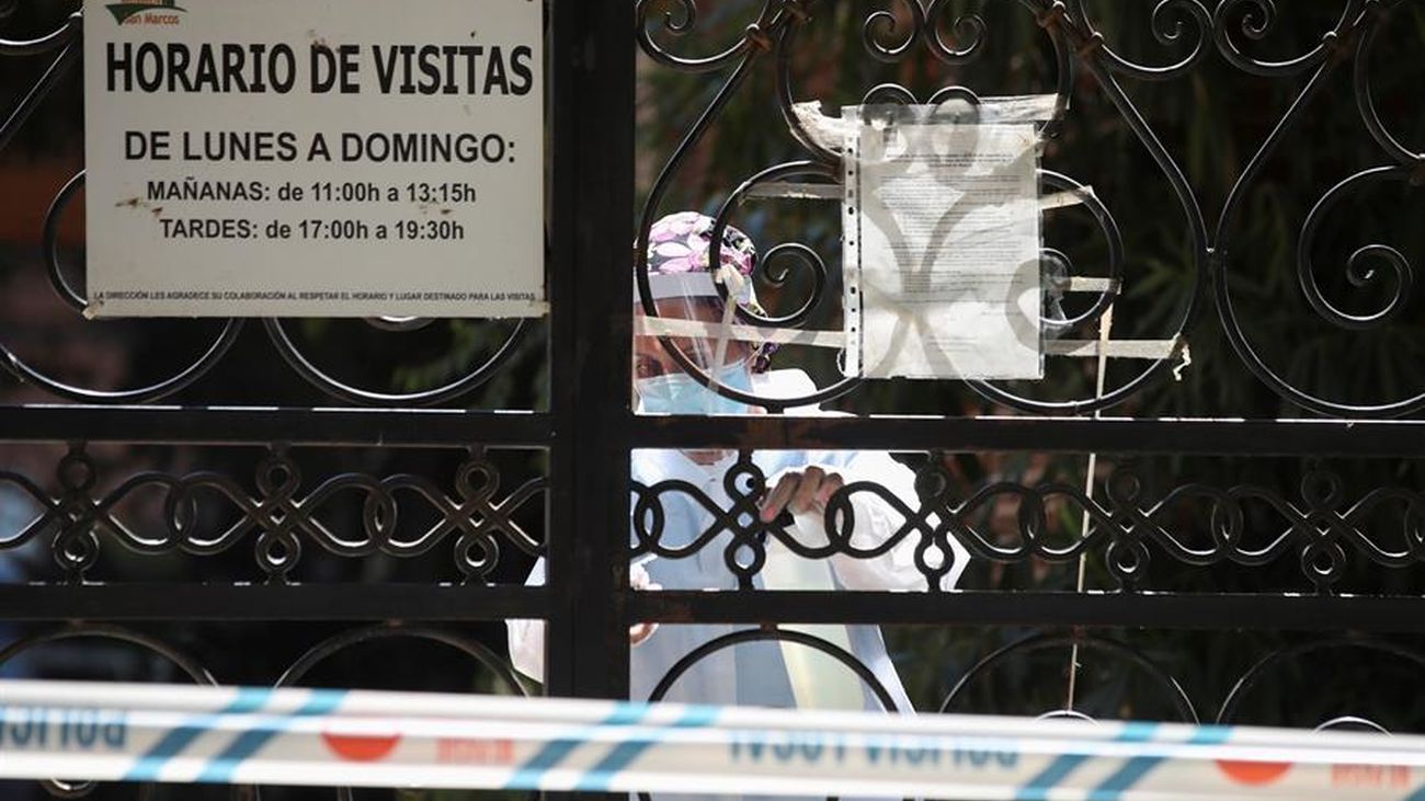 Entrada a la residencia de San Martín de la Vega con un rebrote importante de coronavirus