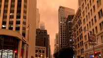 Apocalítico cielo naranja en San Francisco por los incendios