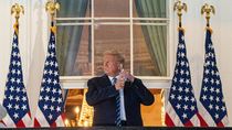 Regreso de película, y sin mascarilla, de Donald Trump a la Casa Blanca