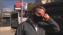 Miles de conductores de autobús protestan en Madrid: "Vamos a la ruina"