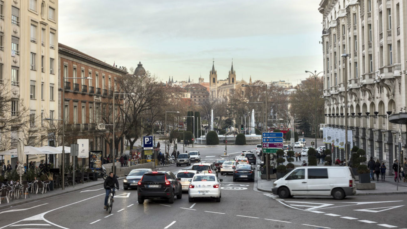 Tráfico en el centro de Madrid